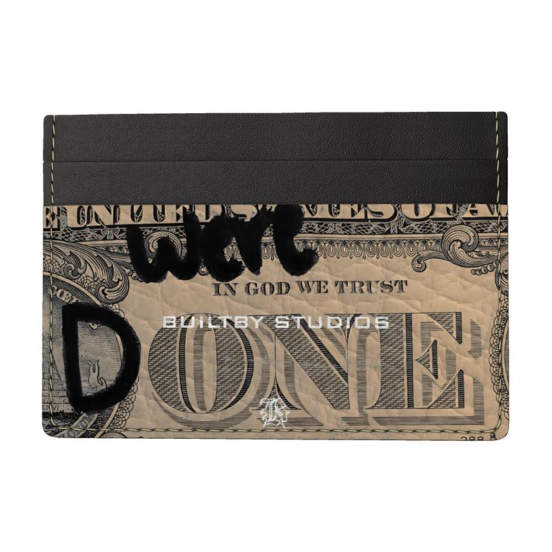 'were done' Leather Card Holder