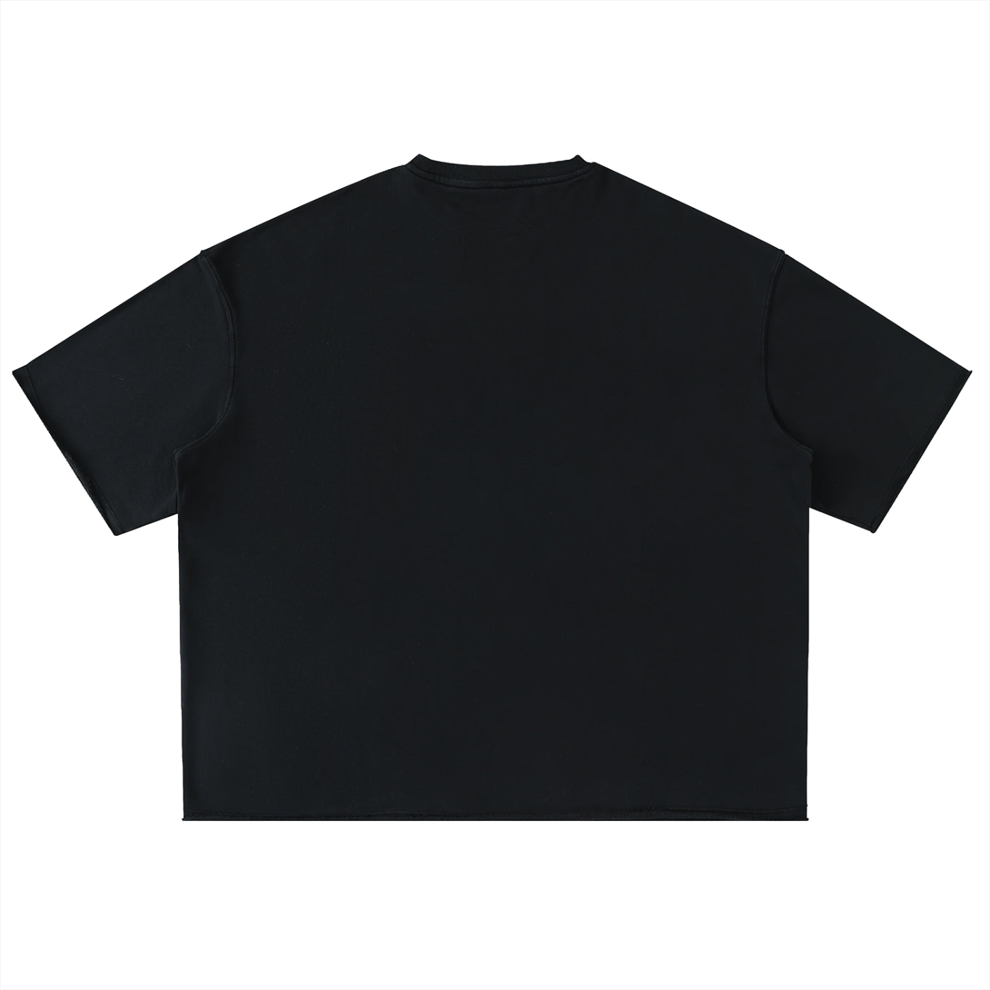Masked Face - Washed Rolled Hem T-Shirt