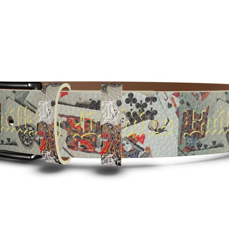 Deck of Cards Leather Belt