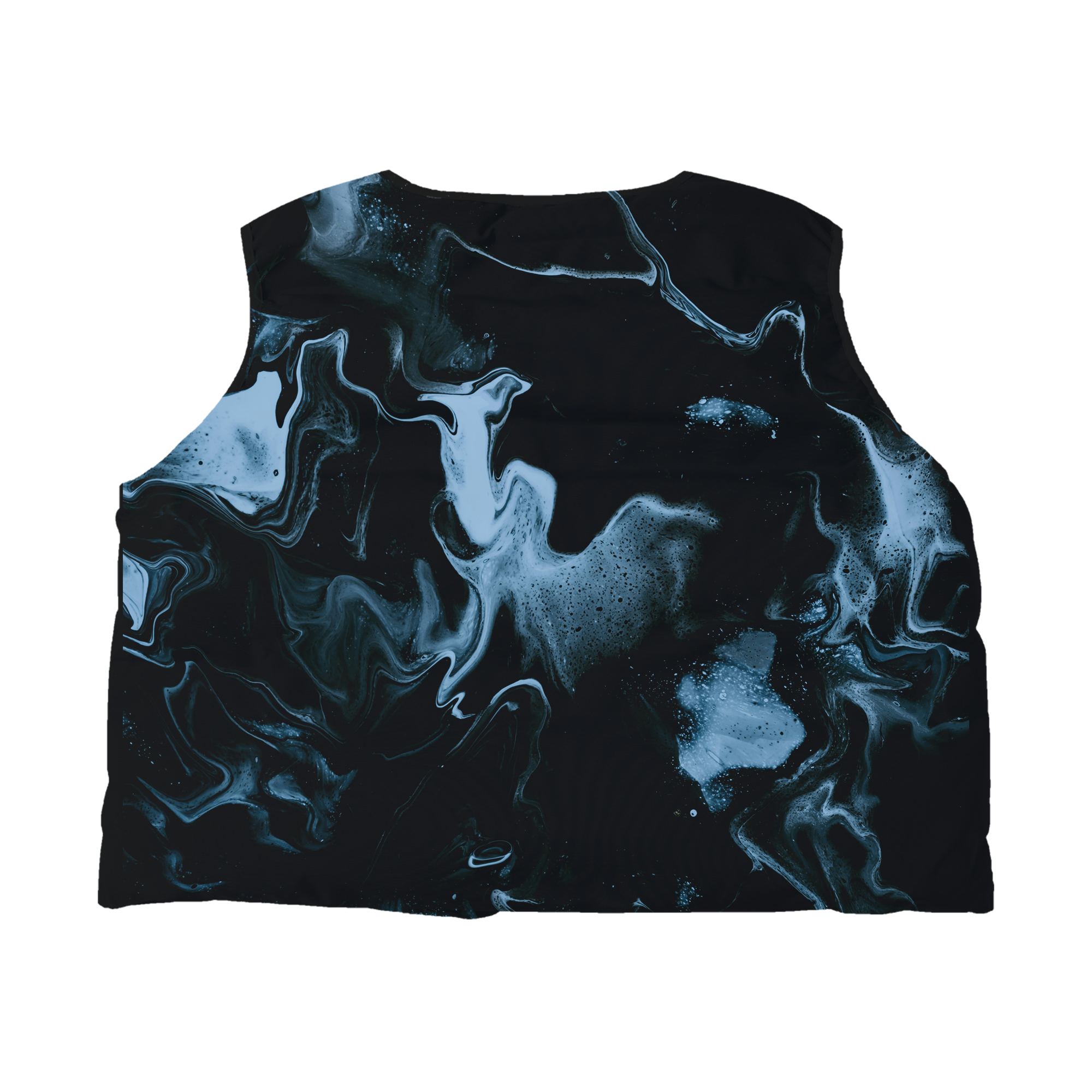 BLUE LIQUID PUFFER VEST