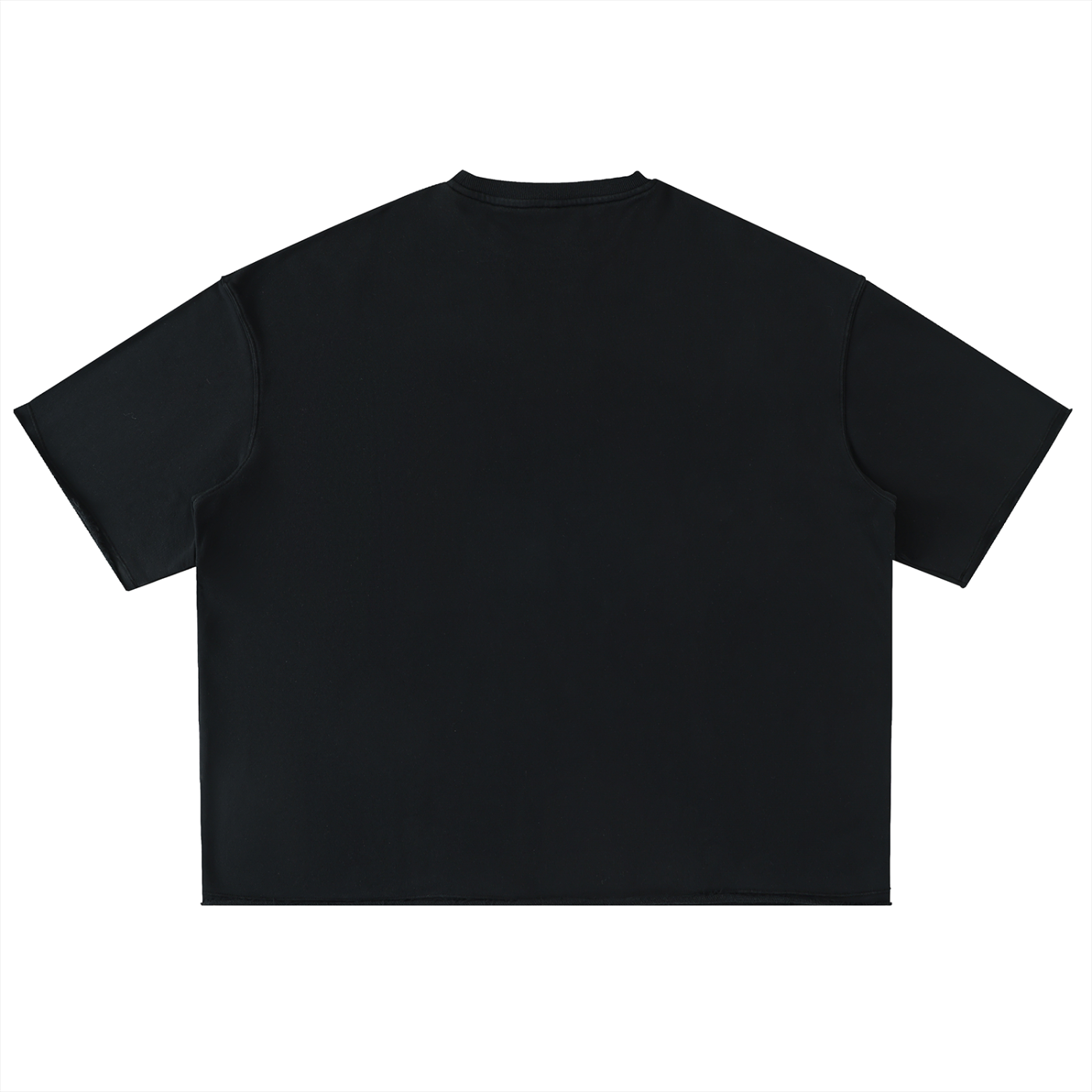 Masked Face - Washed Rolled Hem T-Shirt