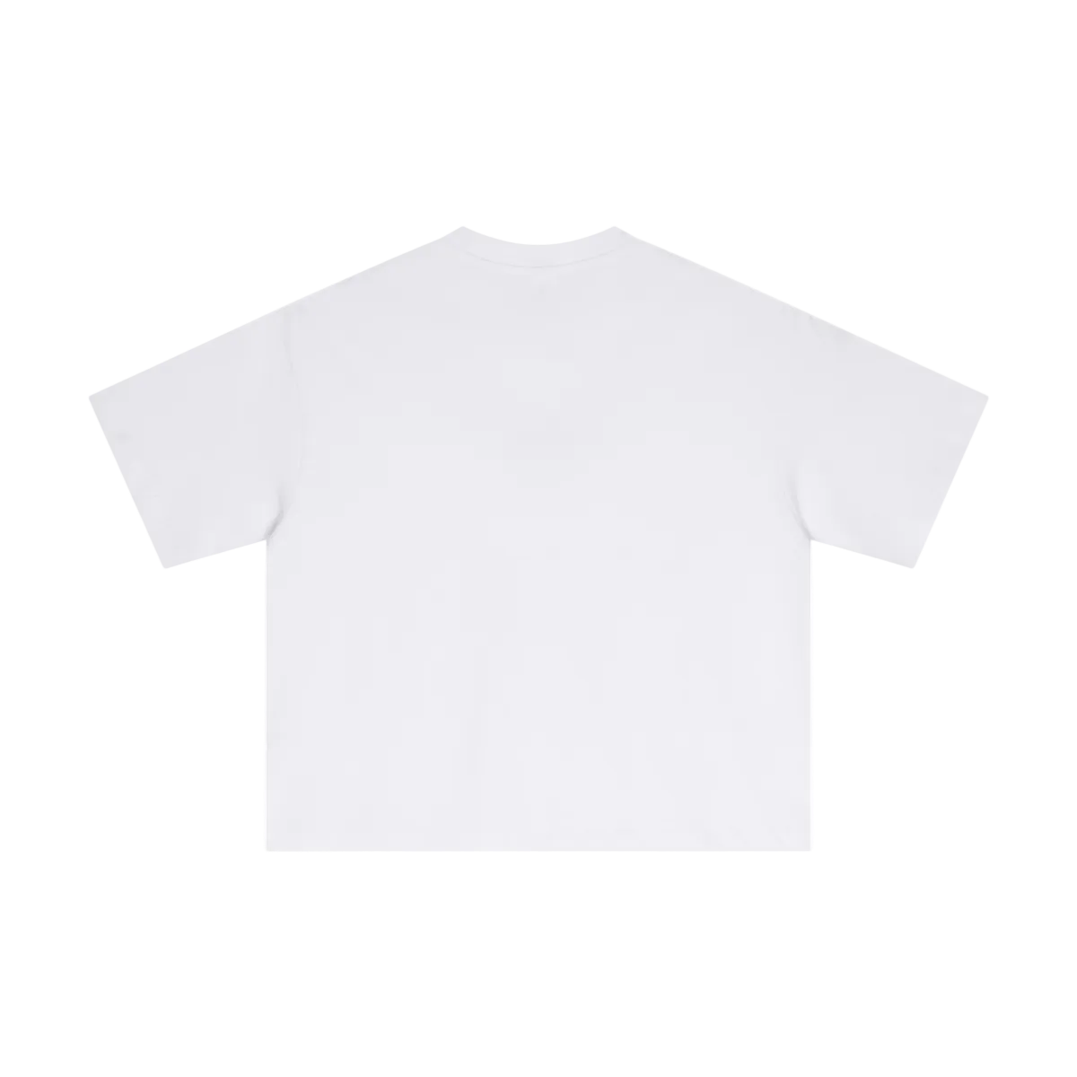 230GSM Men's Combed Cotton Plain Knit Boxy T-Shirt White