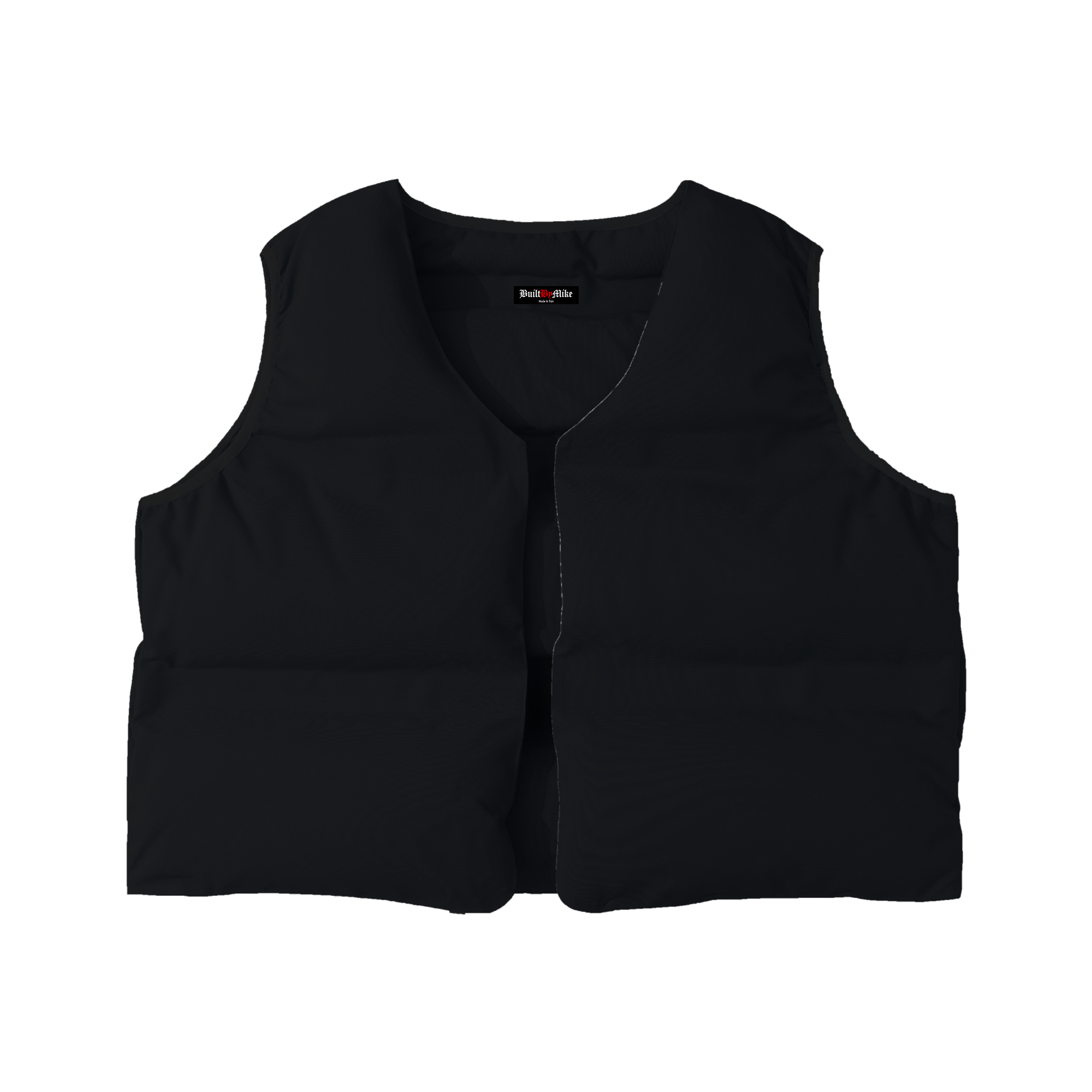 BLACK QUILT PUFFER VEST